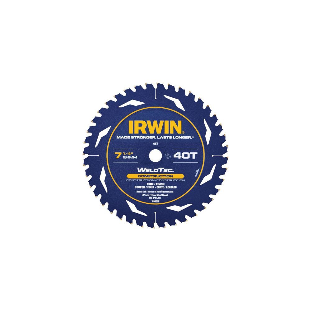 Weldtec 7-1/4 in 40T Circular Saw Blade 1934298