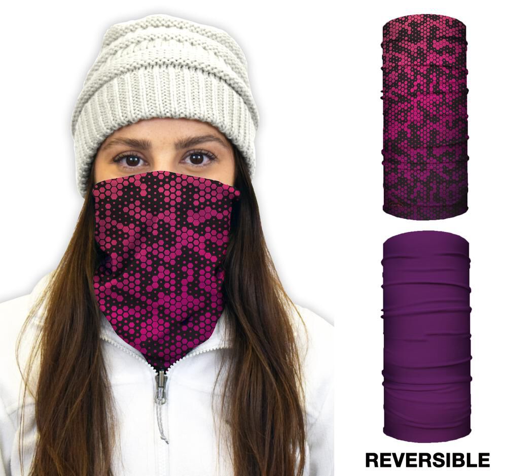 Thermal Face Guard Reversible Geometric and Pink Pattern TH-GEOPINK