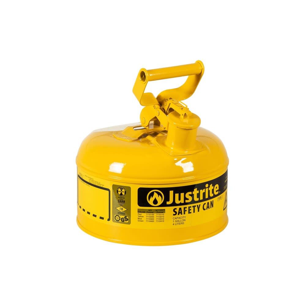1 Gal Steel Safety Yellow Diesel Fuel Can Type I with Flame Arrester 7110200