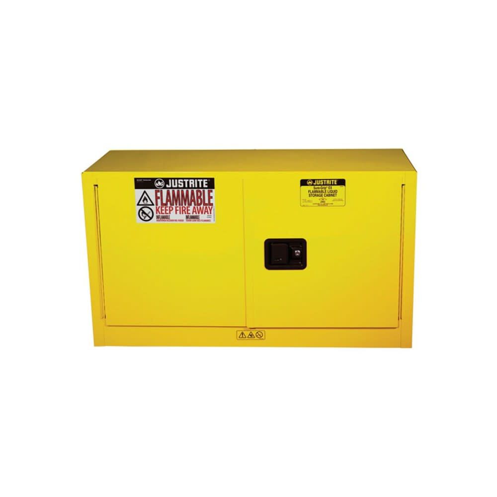17 Gallon Yellow Steel Self Close Flammable Safety Cabinet 891720
