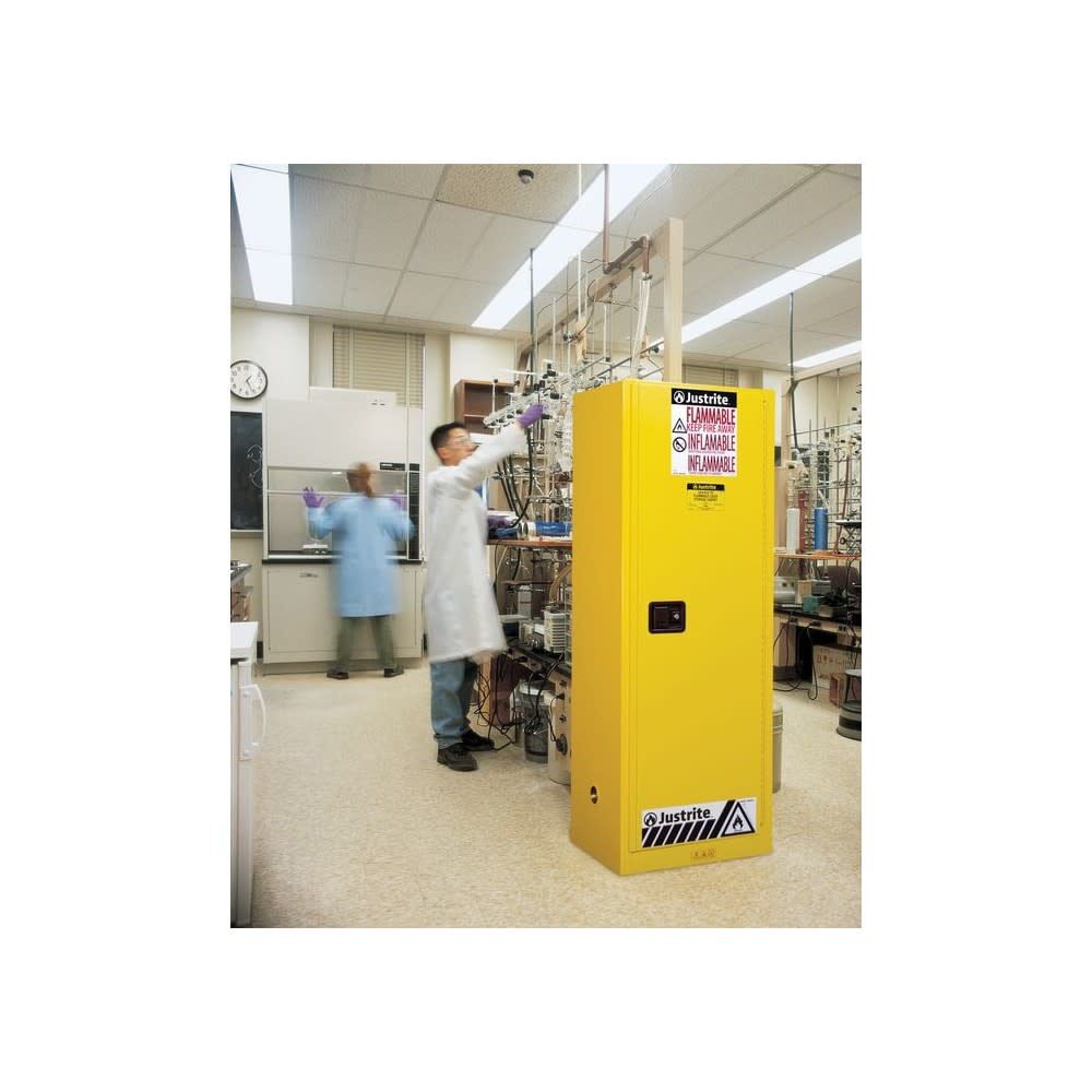 22 Gallon Yellow Steel Manual Close Flammable Safety Cabinet 892200
