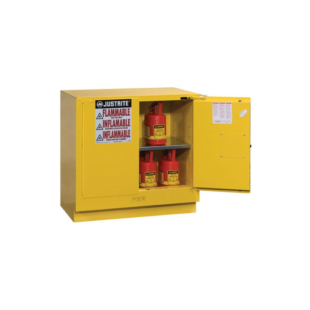 22 Gallon Yellow Steel Self Close 1 Shelf Flammable Cabinet 892320