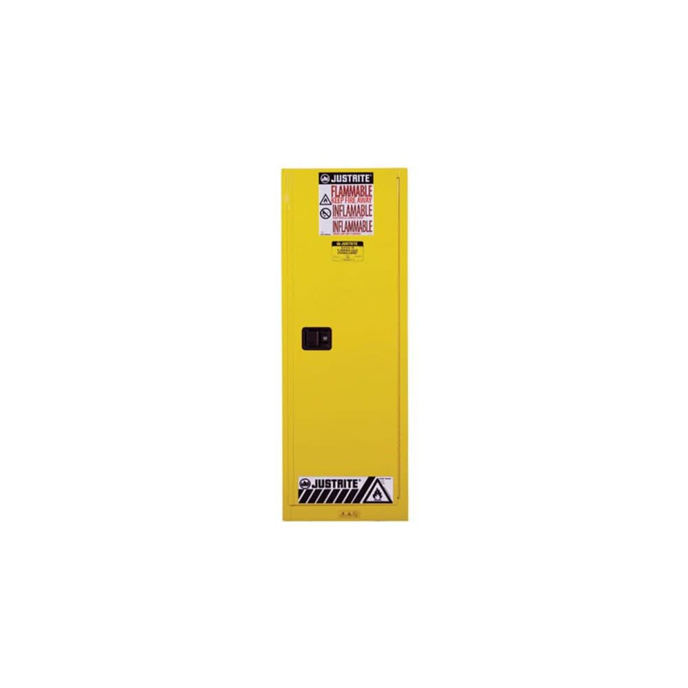 22 Gallon Yellow Steel Self Close 3 Shelf Flammable Cabinet 892220