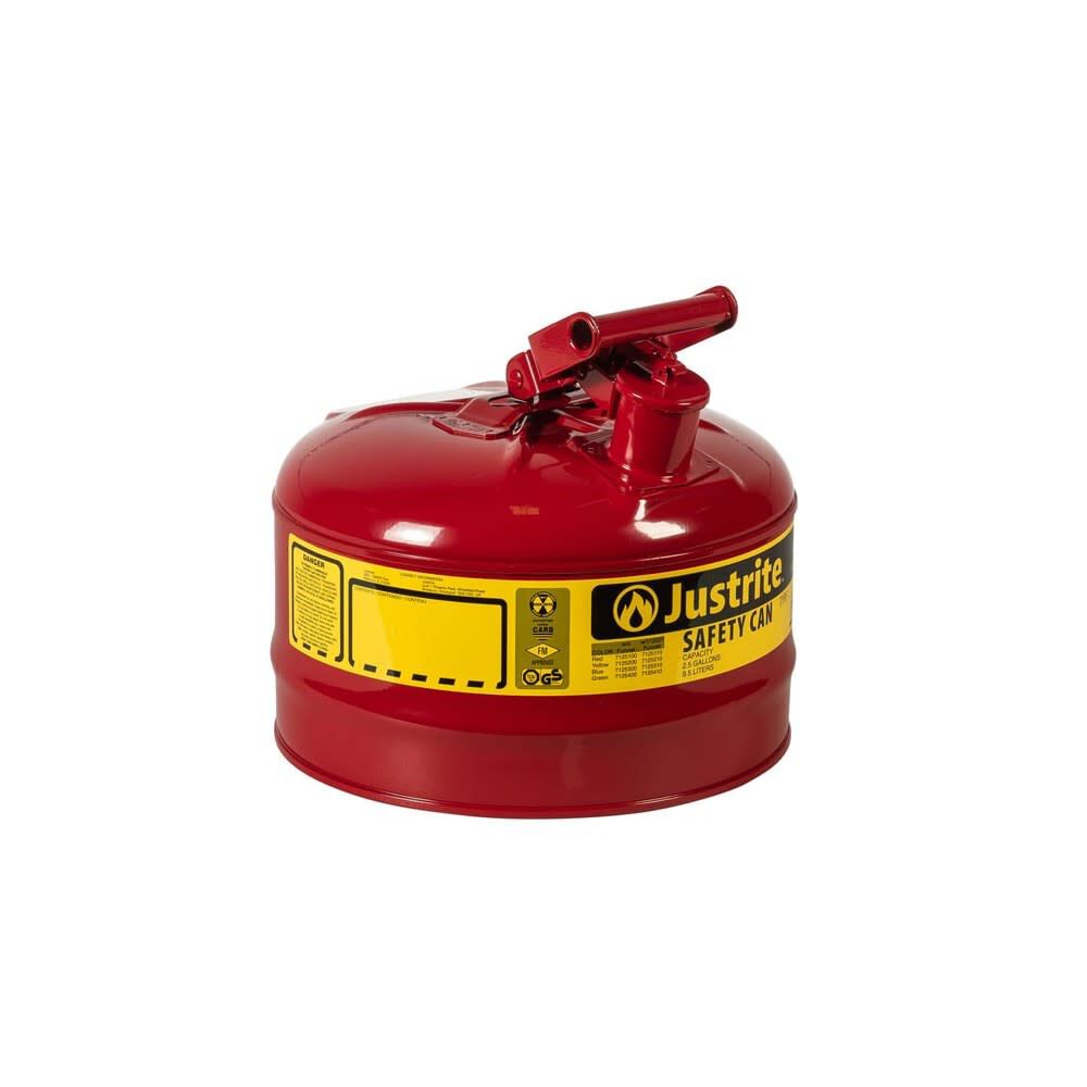 2.5 Gal Steel Safety Red Gas Can Type I with Flame Arrester 7125100