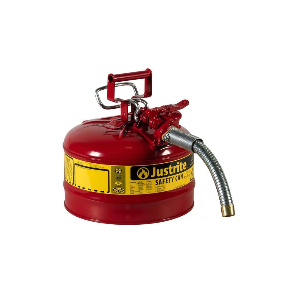 2.5 Gal Steel Safety Red Gas Can Type II 7225130