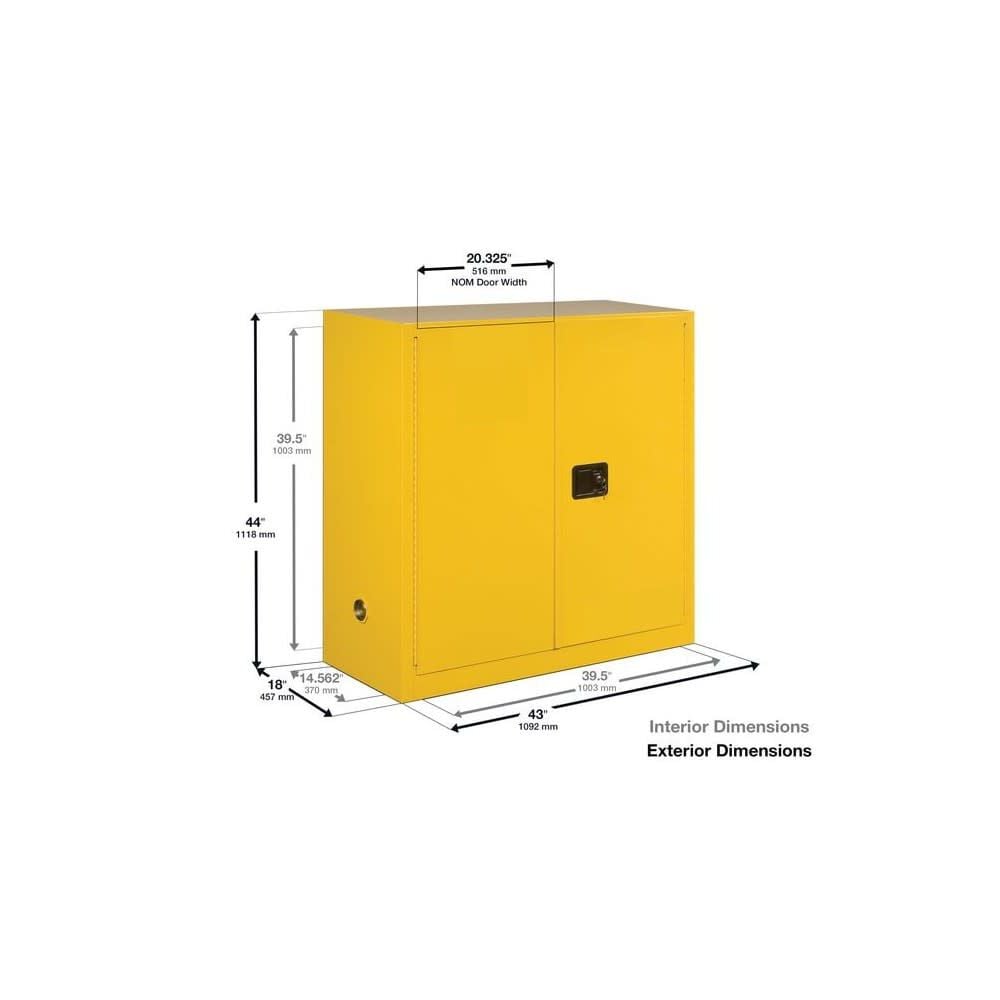 30 Gallon Green Manual Close Safety Cabinet 893004