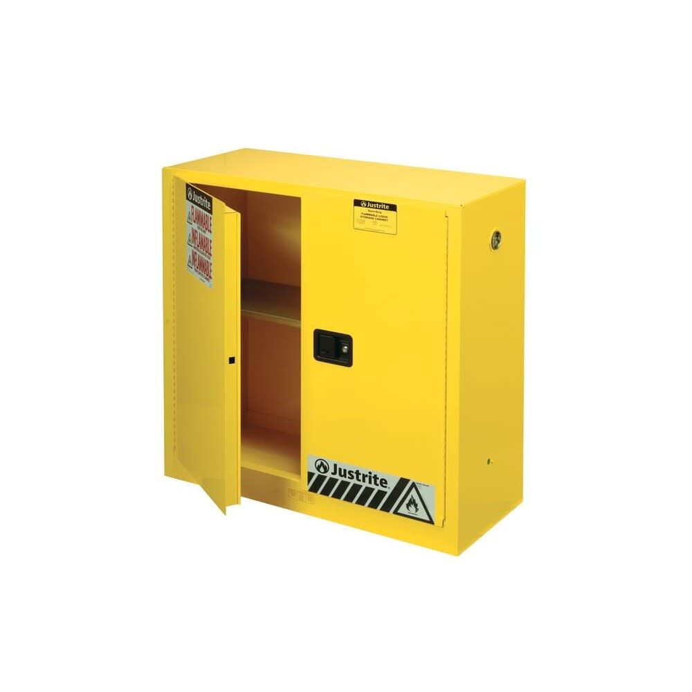30 Gallon Yellow Steel Manual Close Flammable Cabinet 893000