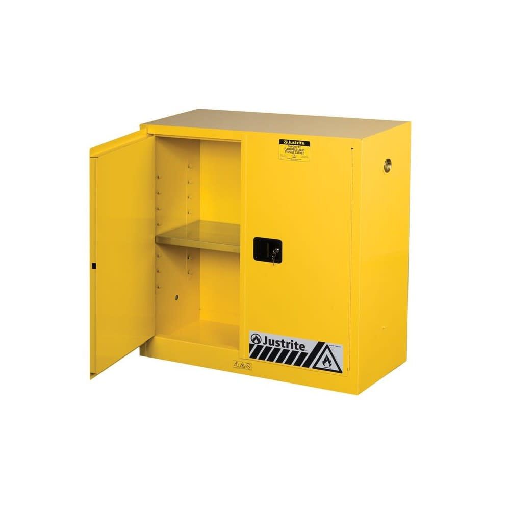 30 Gallon Yellow Steel Manual Close Flammable Cabinet 893000
