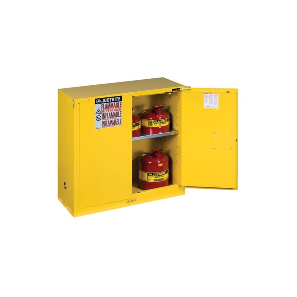 30 Gallon Yellow Steel Self Close Flammable Cabinet 893020