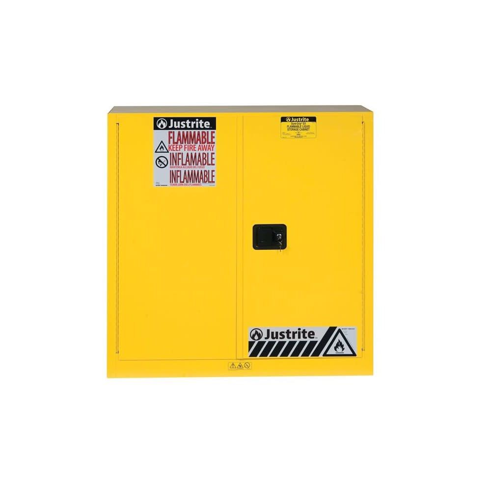 30 Gallon Yellow Steel Self Close Flammable Cabinet 893020