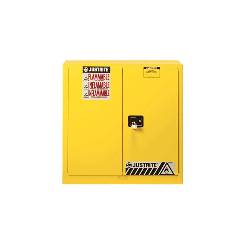 35 In. Height 30 Gallon Yellow Steel Manual Close Cabinet 893300