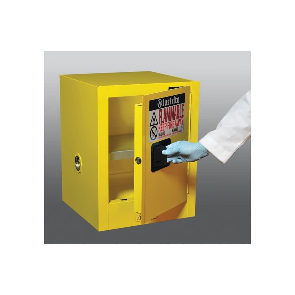 4 Gallon Yellow Steel Manual Close Flammable Cabinet 890400