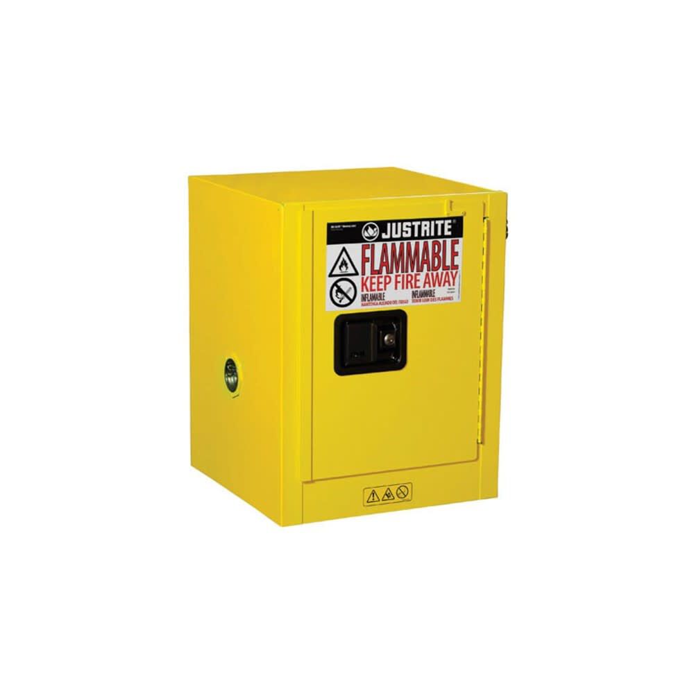 4 Gallon Yellow Steel Manual Close Flammable Cabinet 890400