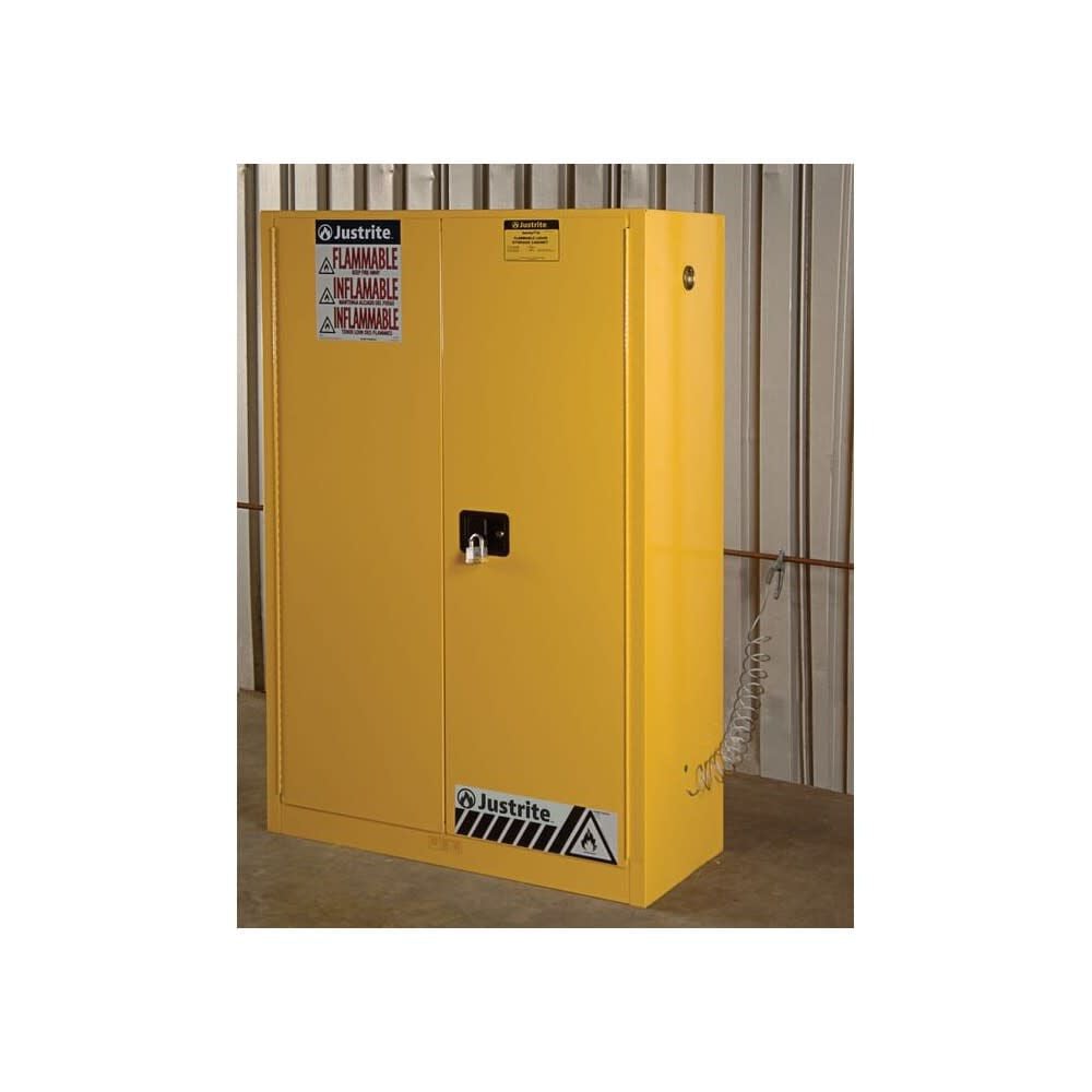 45 Gallon Yellow Manual Close Flammable Cabinet 894500