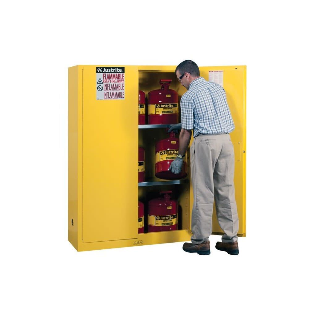 45 Gallon Yellow Manual Close Flammable Cabinet 894500