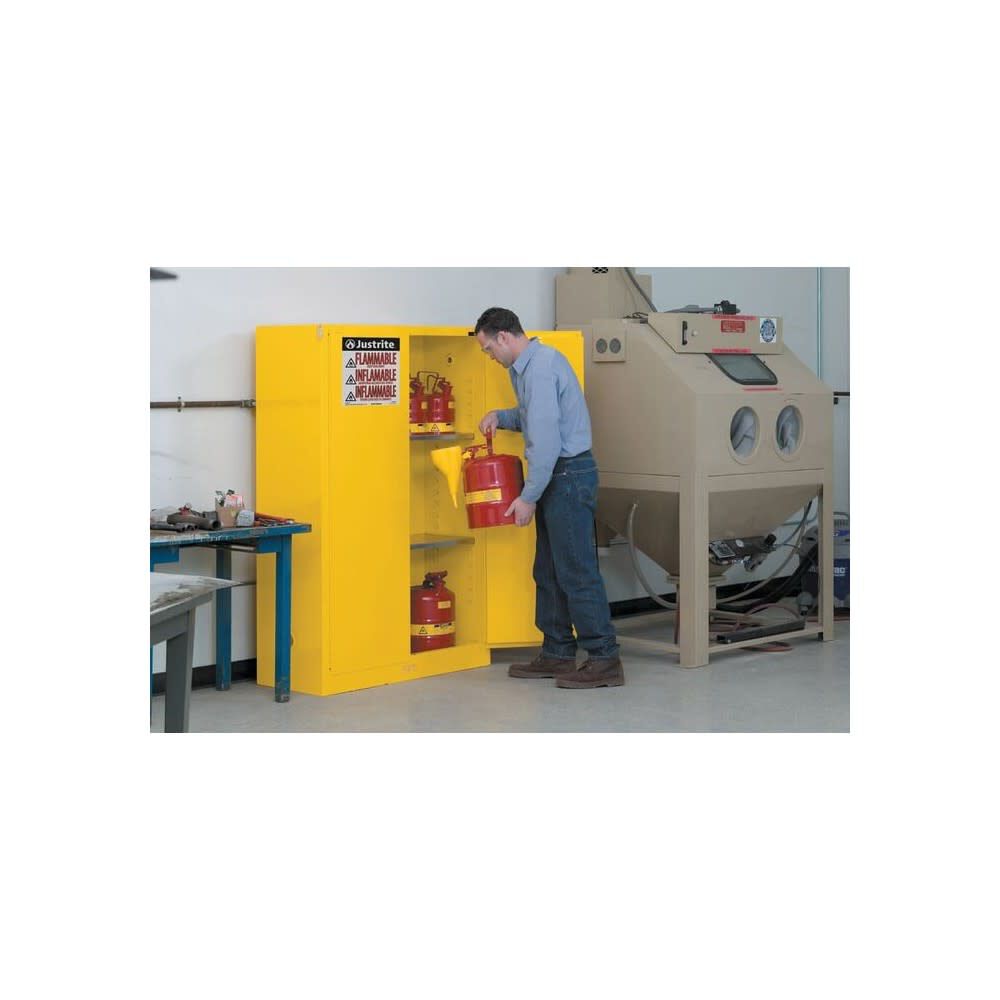 45 Gallon Yellow Self Close Flammable Cabinet 894520