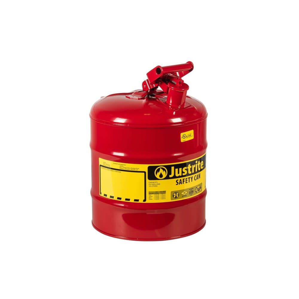 5 Gal Steel Safety Red Gas Can Type I with Flame Arrester 7150100