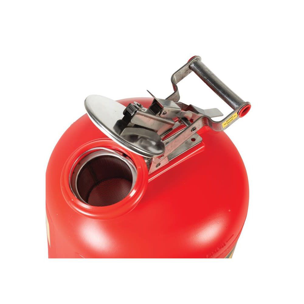 5 Gallon Red Polyethylene Safety Can for Liquid Disposal 14765