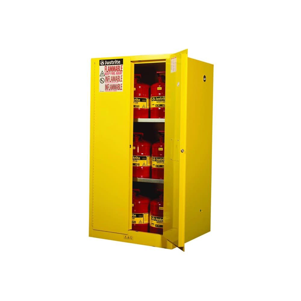 60 Gallon Yellow Steel Manual Close Flammable Cabinet 896000