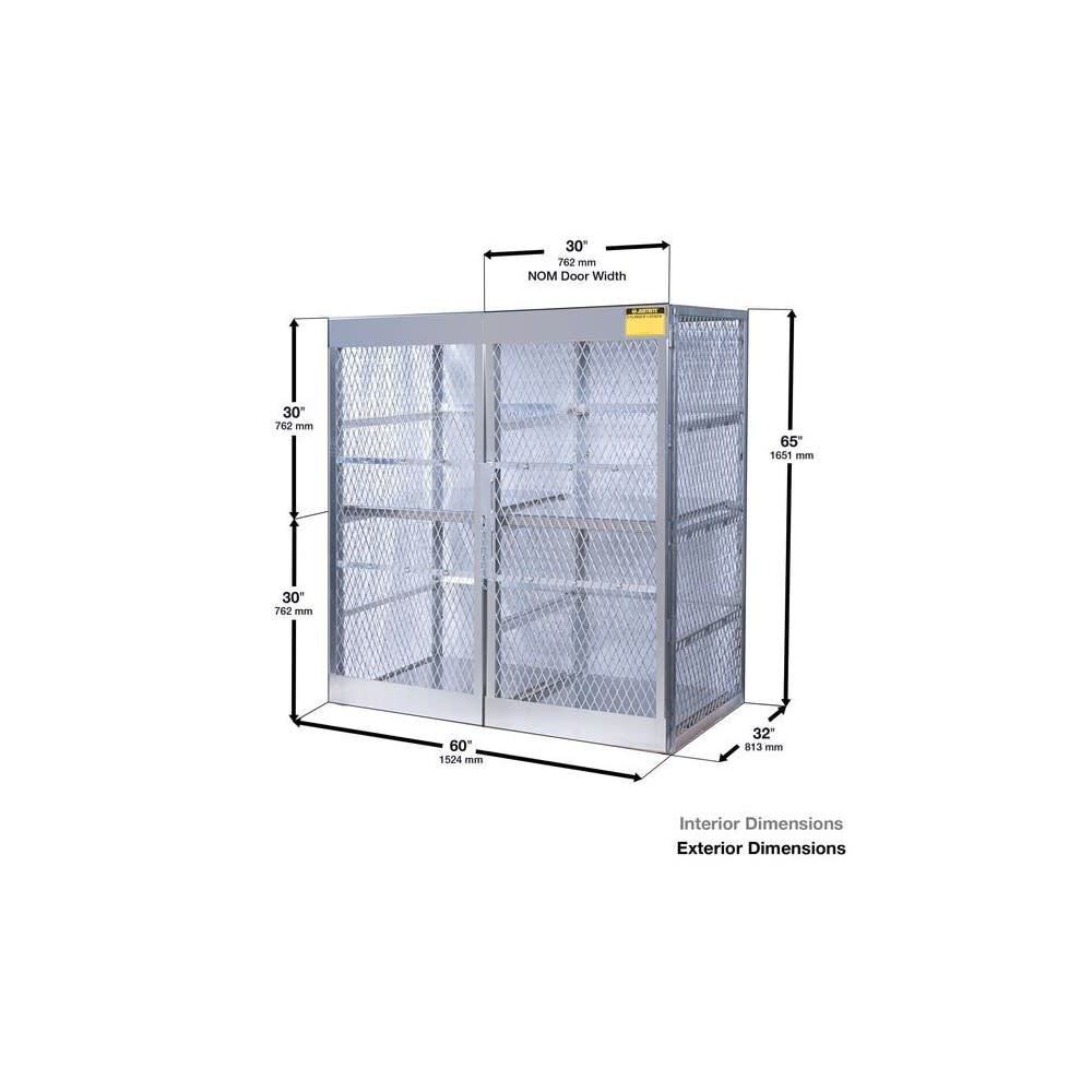 Aluminum Gas Cylinder Cabinet Locker Combo for 20-33 Lbs Cylinder 23011