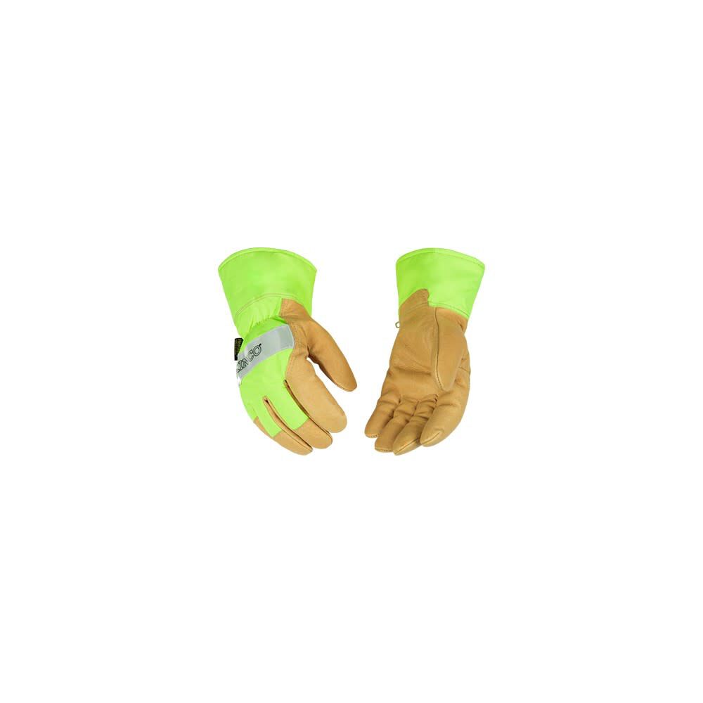 Hi-Vis Green Grain Pigskin Palm Glove 1939K520