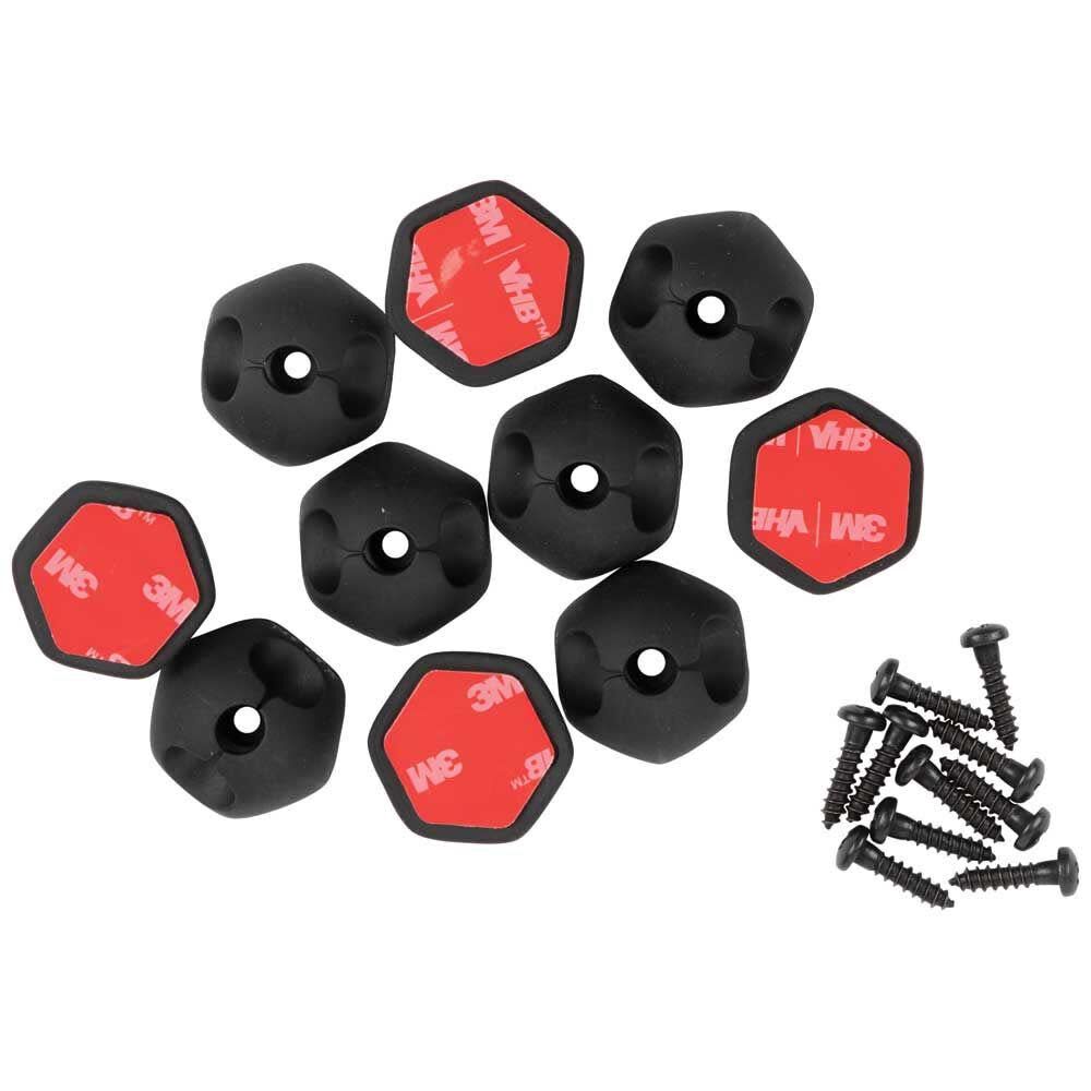 Self Stick 1 Slot Cable Clips 10pk 450-400