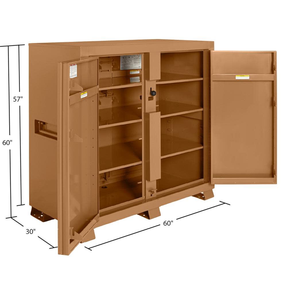 JOBMASTER Cabinet 30-in W x 60-in L x 60-in H Brown Steel Jobsite Box 99
