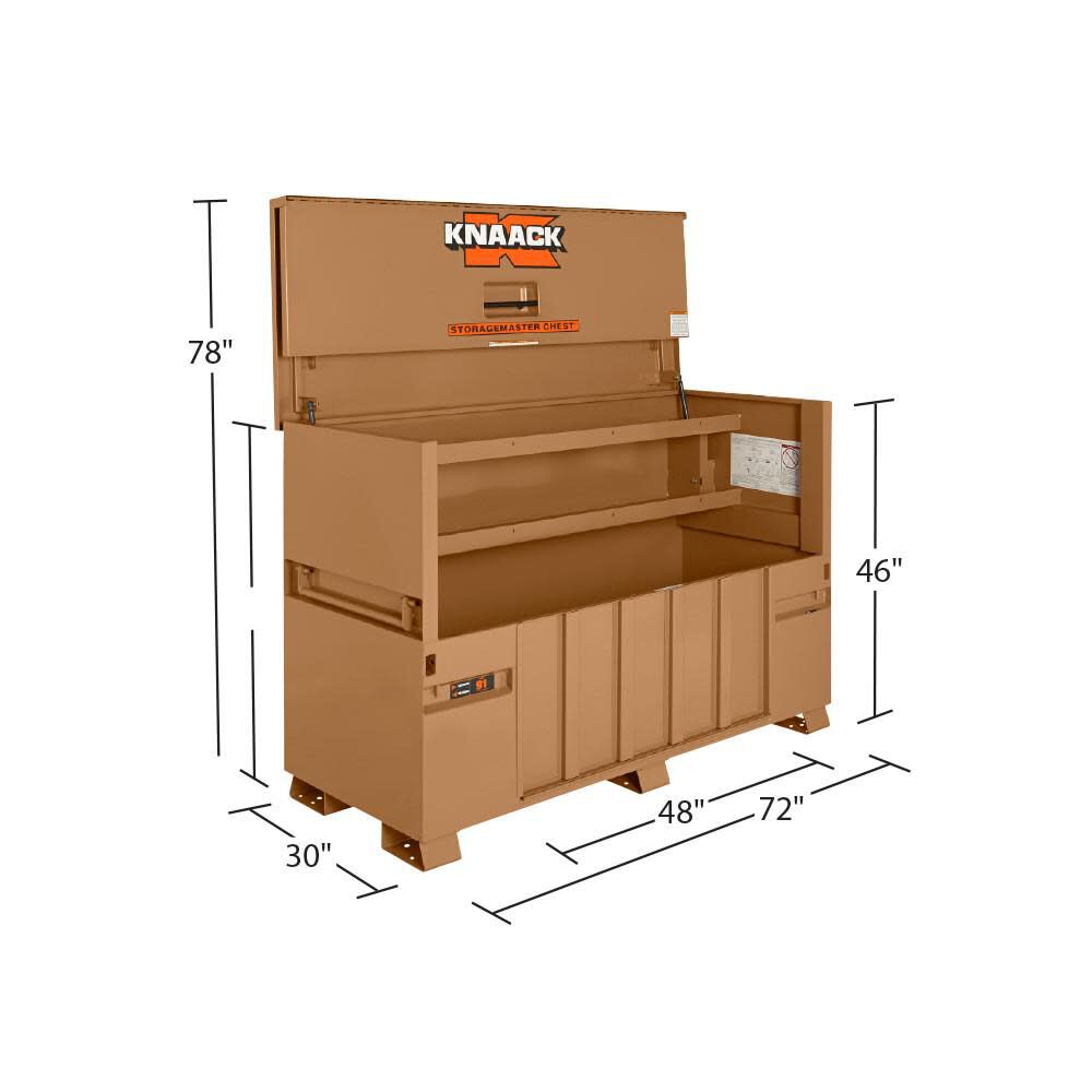 STORAGEMASTER Piano Box 30-in W x 72-in L x 49-in H Brown Steel Jobsite Box 91