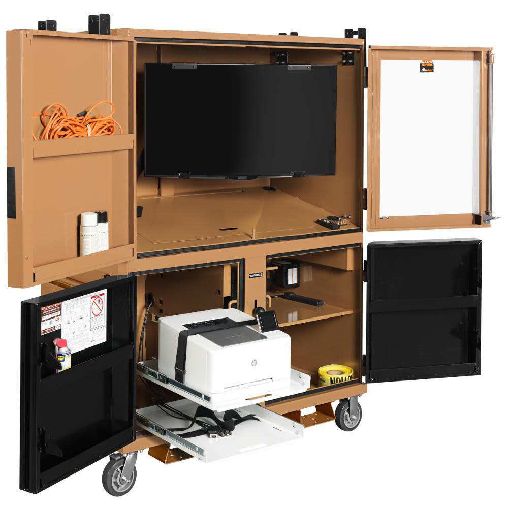 DataVault Mobile Digital Plan Station 55-in W x 30-in L x 75-in H Bronze Steel Jobsite Box 118-01