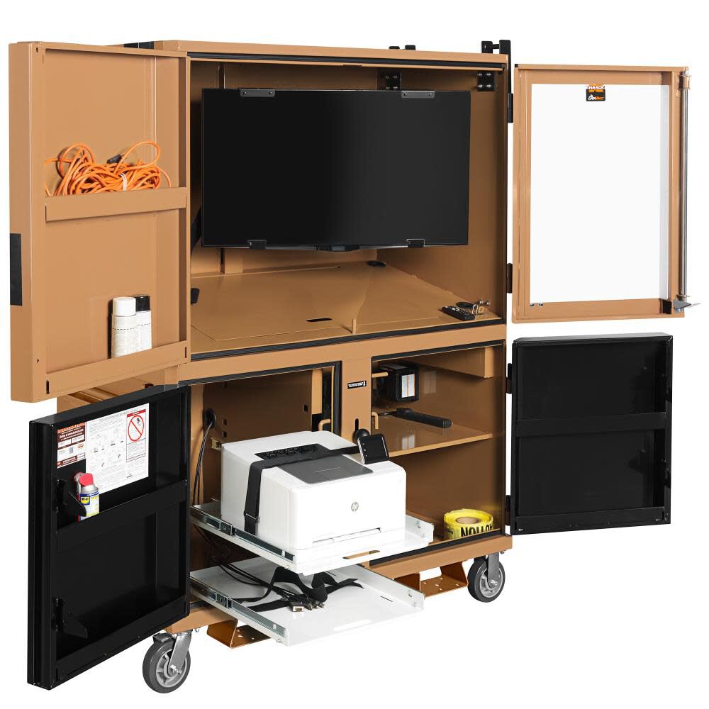 DataVault Mobile Digital Plan Station 55-in W x 30-in L x 75-in H Bronze Steel Jobsite Box 118-01
