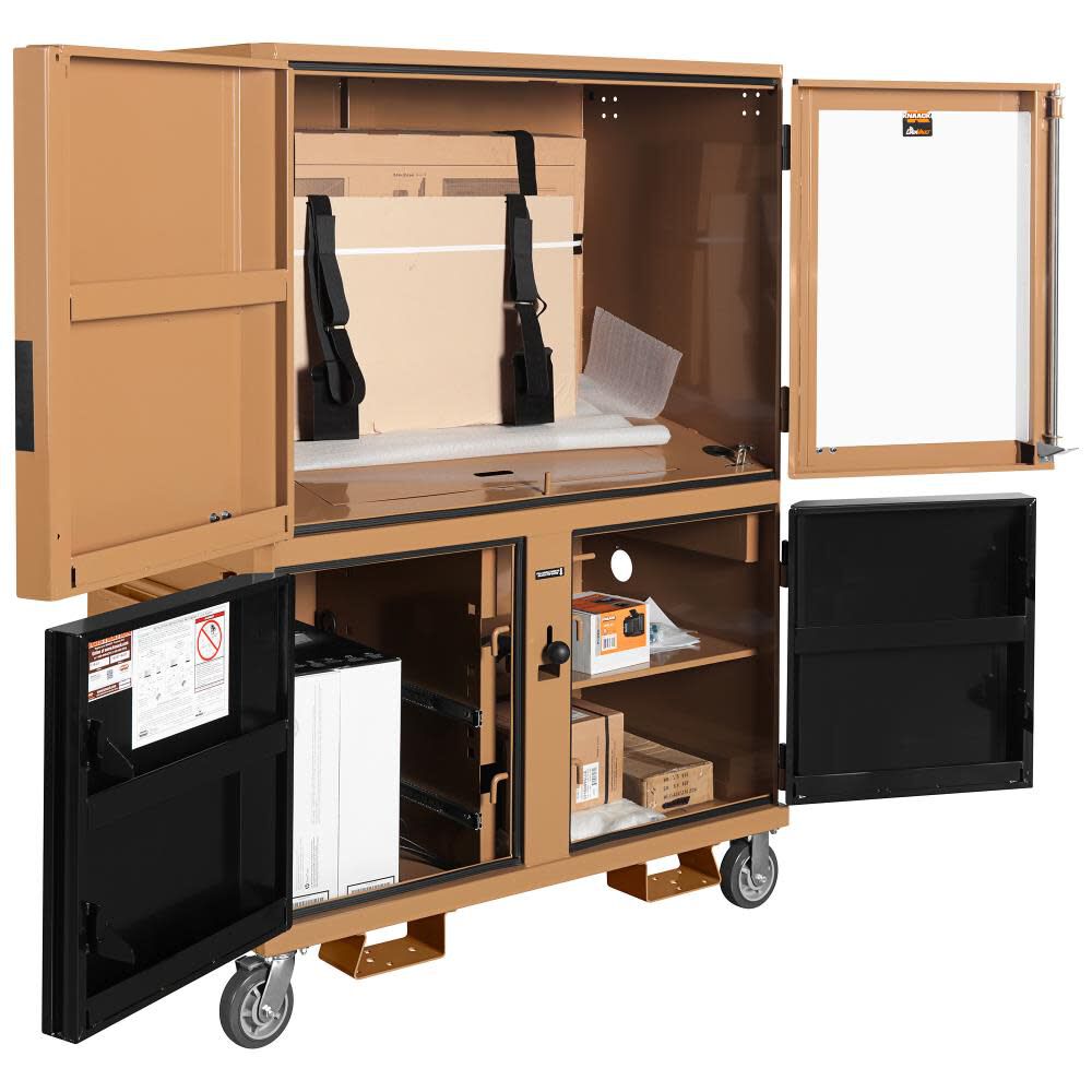 DataVault Mobile Digital Plan Station 55-in W x 30-in L x 75-in H Bronze Steel Jobsite Box 118-01