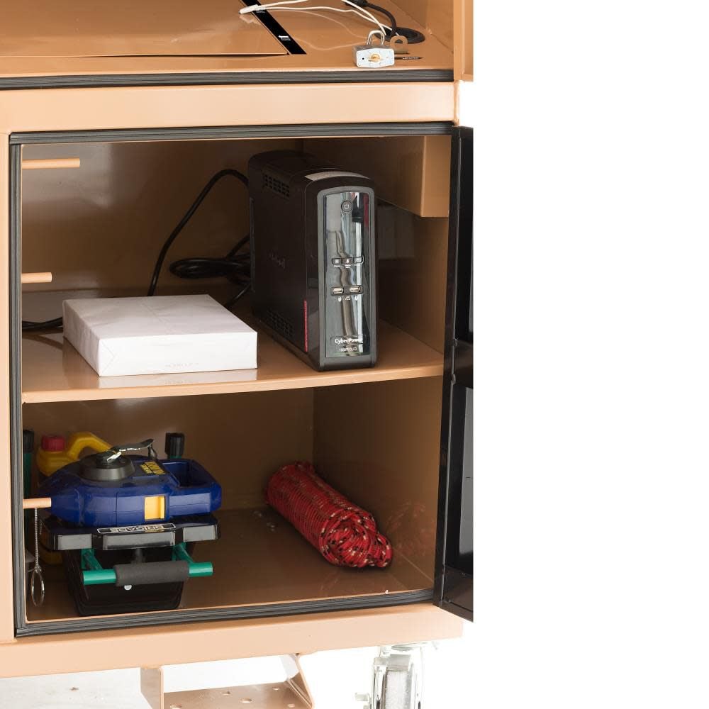 DataVault Mobile Digital Plan Station 55-in W x 30-in L x 75-in H Bronze Steel Jobsite Box 118-01