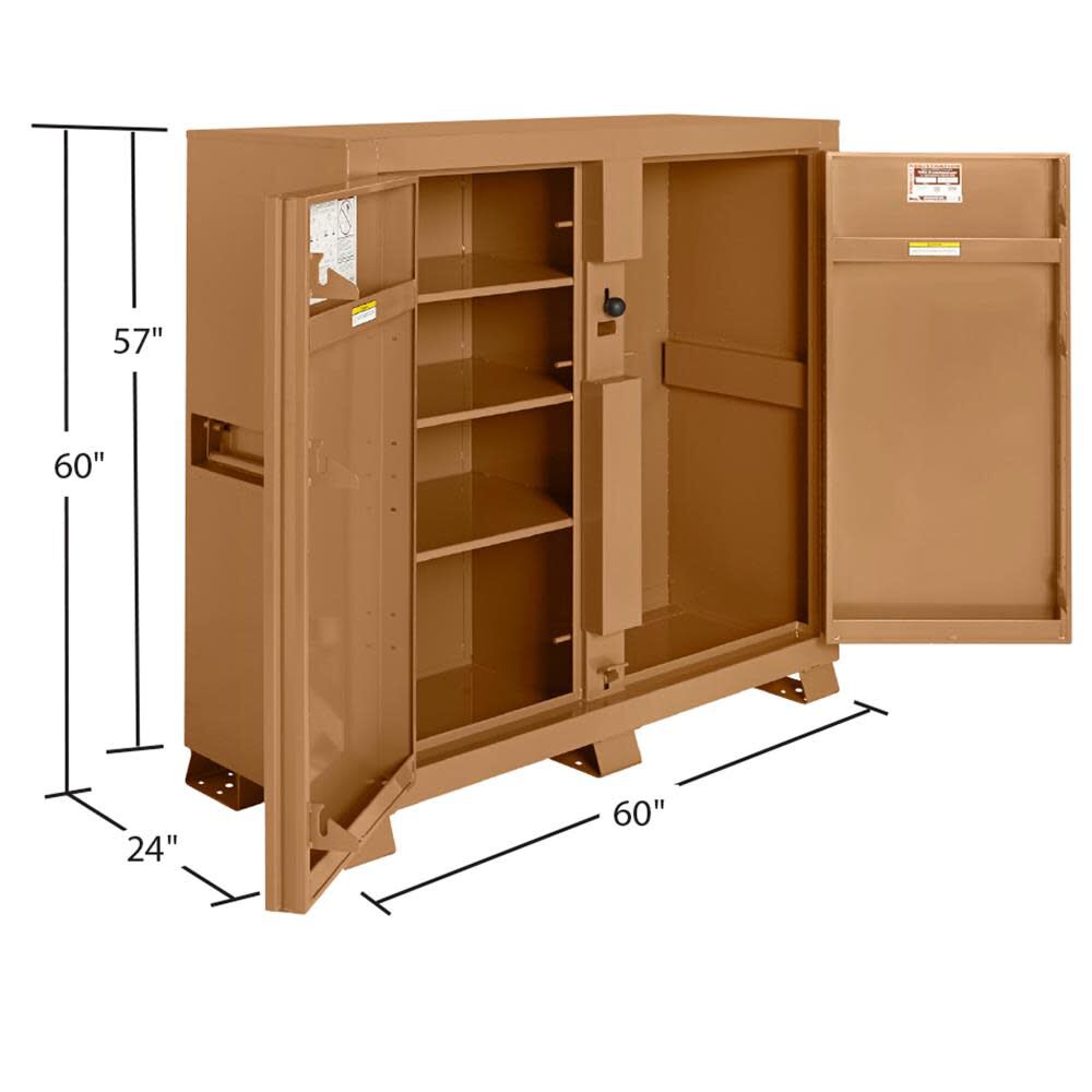 JOBMASTER Cabinet 60-in W x 24-in L x 60-in H Brown Steel Jobsite Box 111