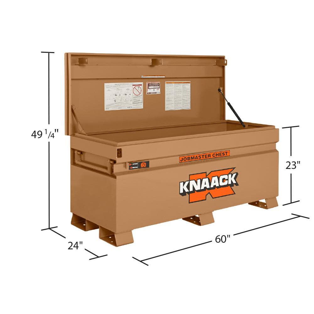 JOBMASTER Chest 24-in W x 60-in L x 28.25-in H Brown Steel Jobsite Box 60