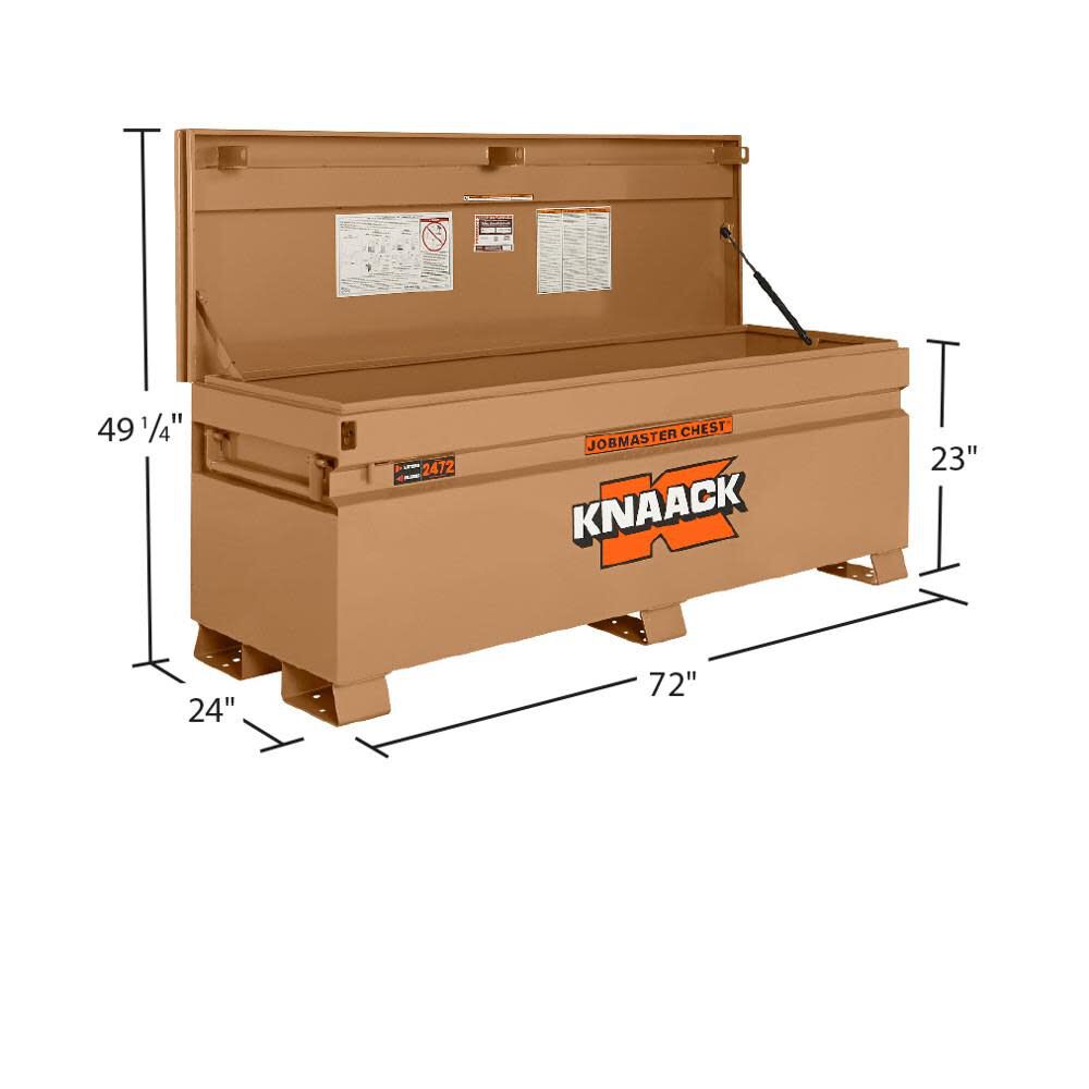 JOBMASTER 24-in W x 72-in L x 28.25-in H Bronze Steel Jobsite Box 2472