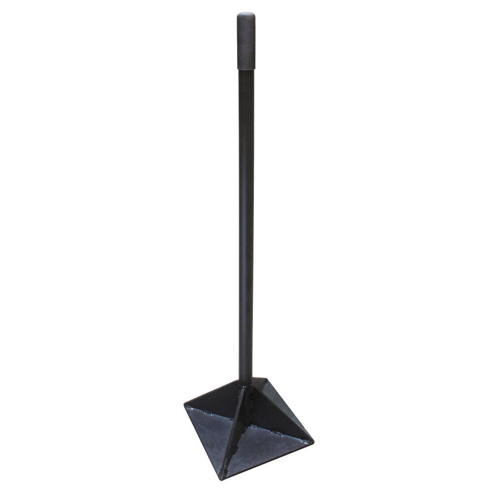 10 in x 10 in Black All Steel Tamper CC939