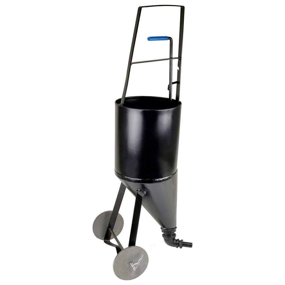 2.5 Gallon Black Steel Pour Pot with Wheel Kit GG961-01