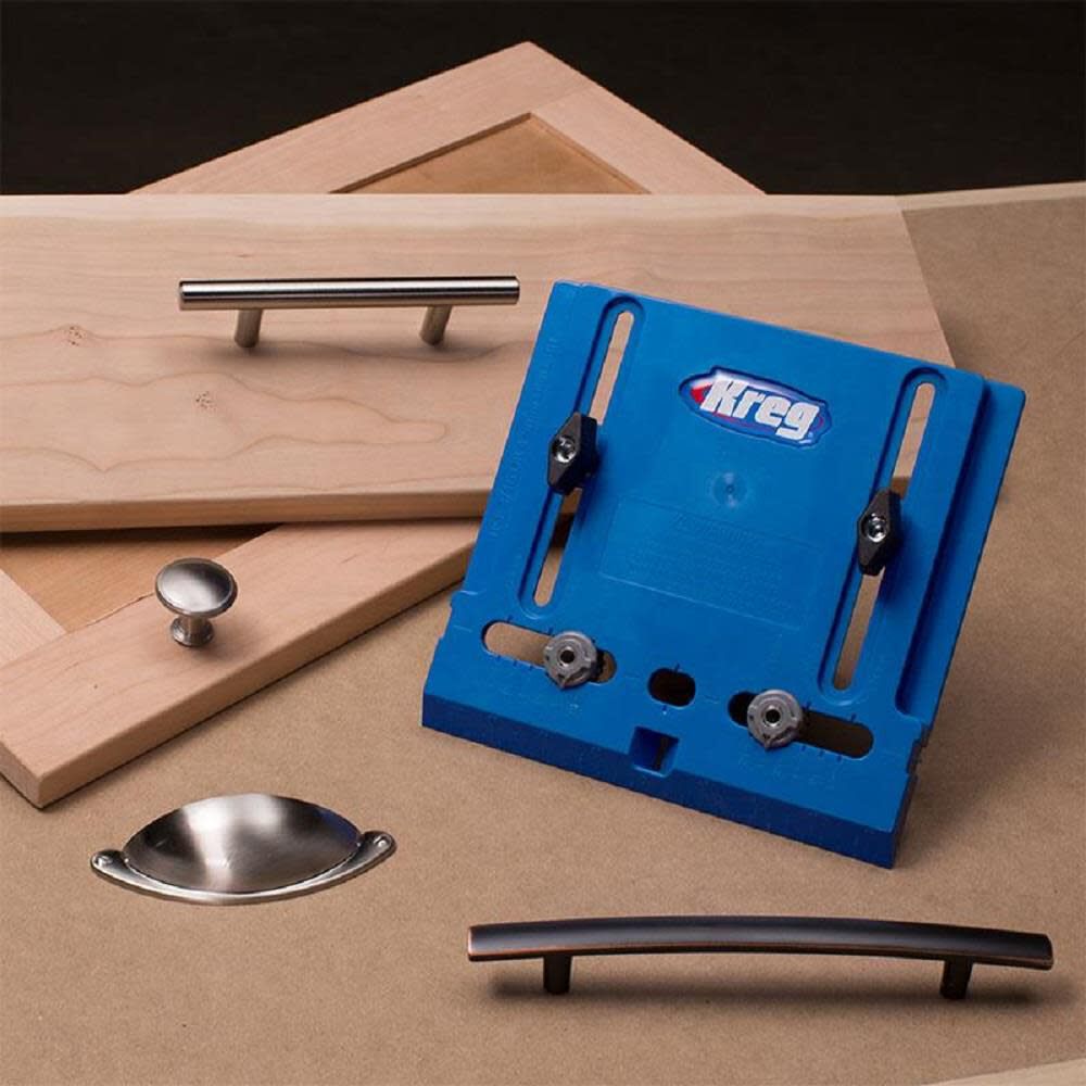 Adjustable Cabinet Hardware Jig for Accurate Hole Placement and Repeatable Results KHI-PULL