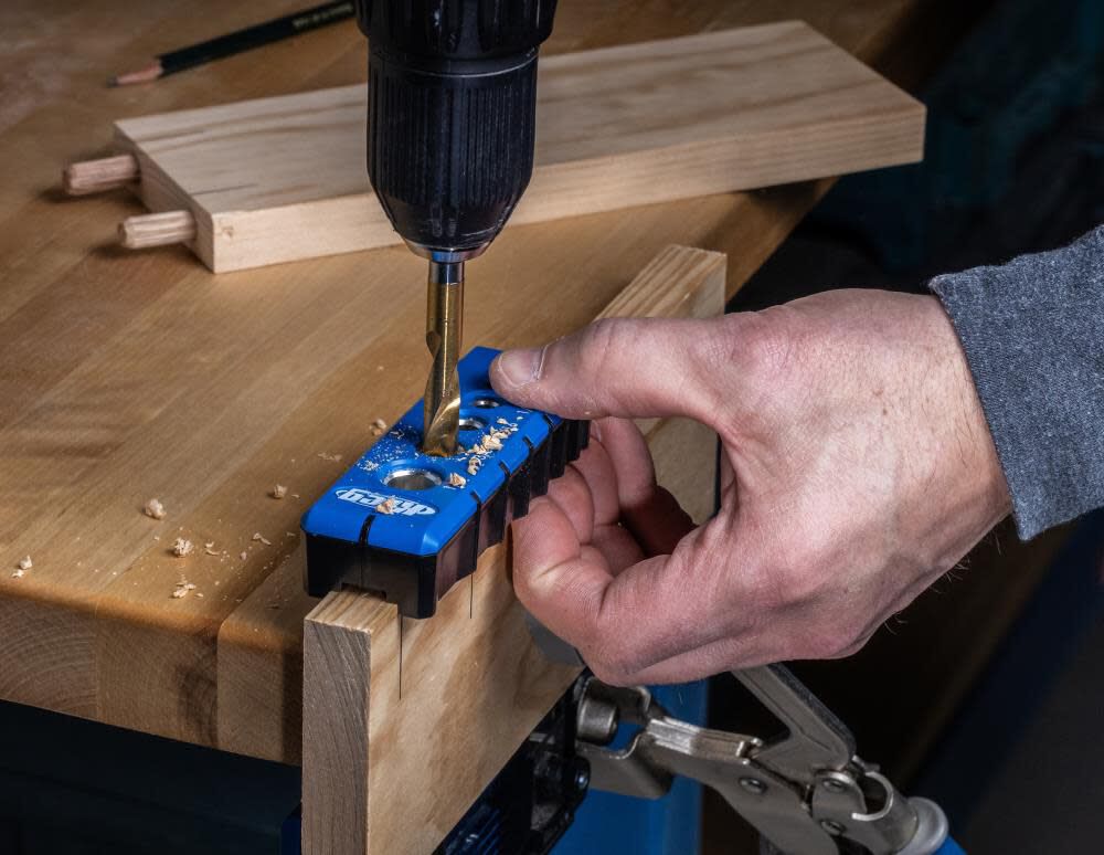 6-Piece Drill Guide Set with Hardened Steel Drill Guides and Built-in Hole Alignment Marks KDG-6000