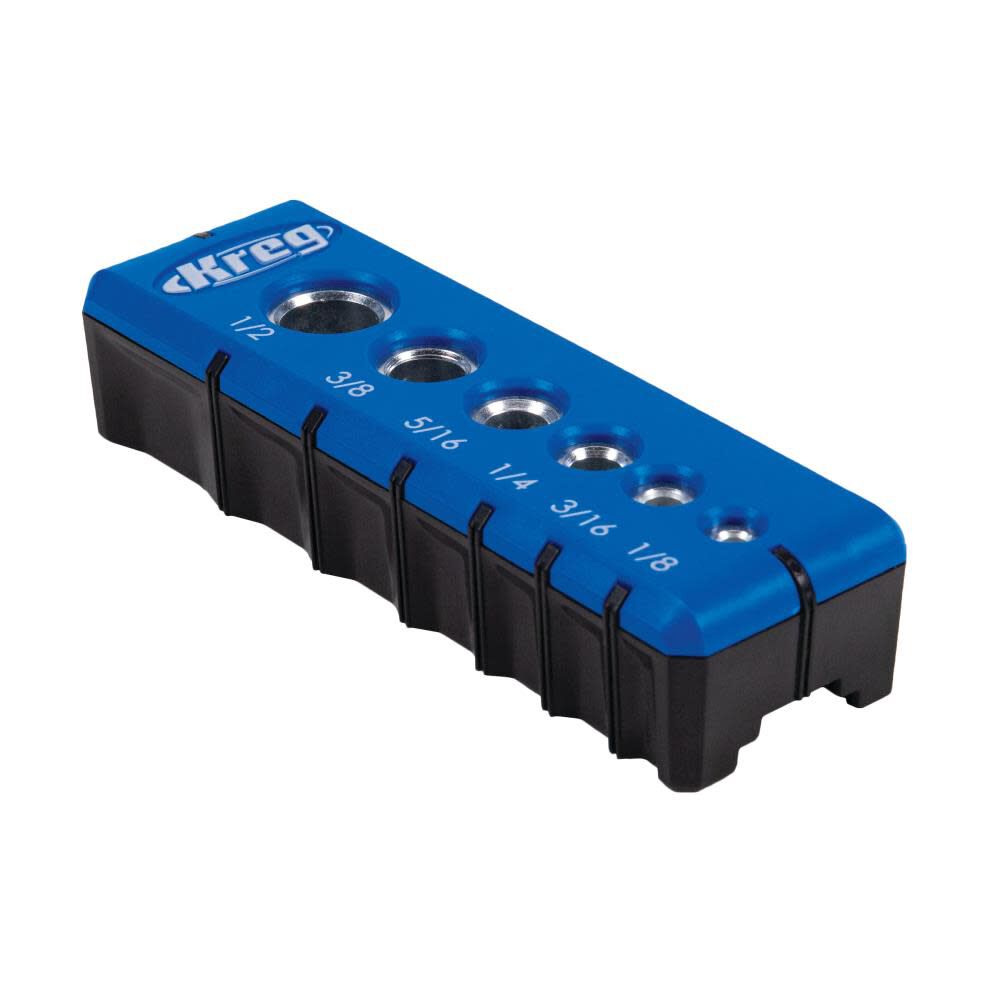 6-Piece Drill Guide Set with Hardened Steel Drill Guides and Built-in Hole Alignment Marks KDG-6000