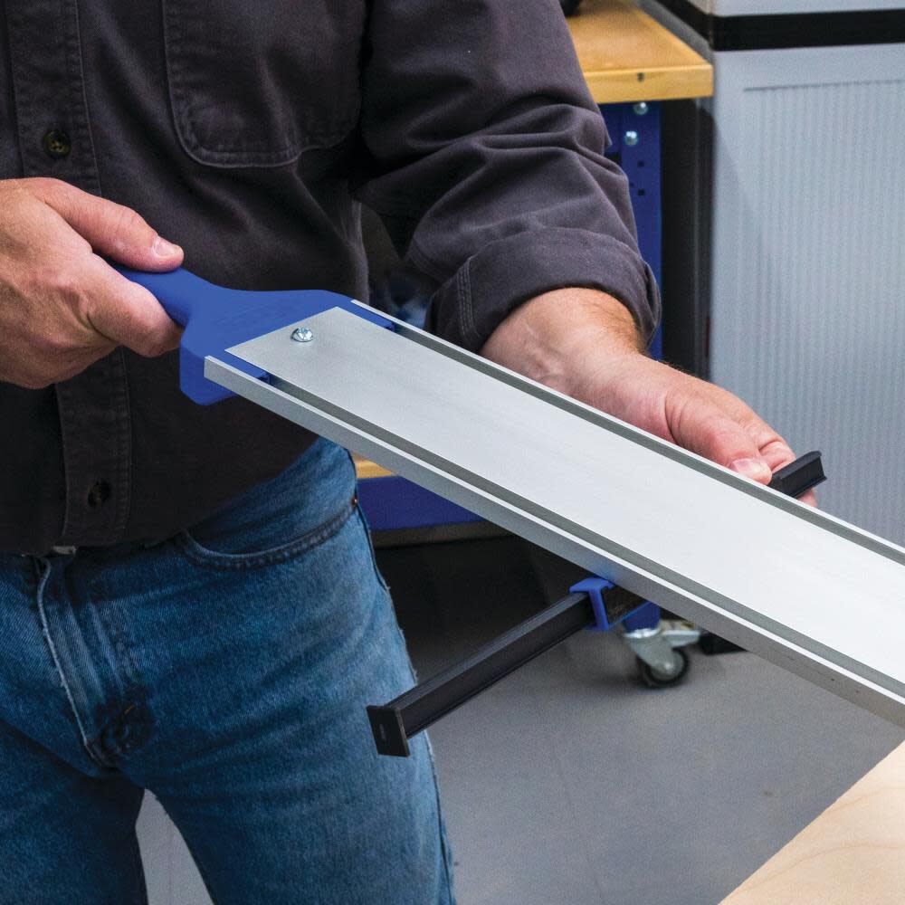 Adjustable Straight Edge Guide Track Kit, Silver, 29.25-in Height, 8-ft Material Capacity KMA4700