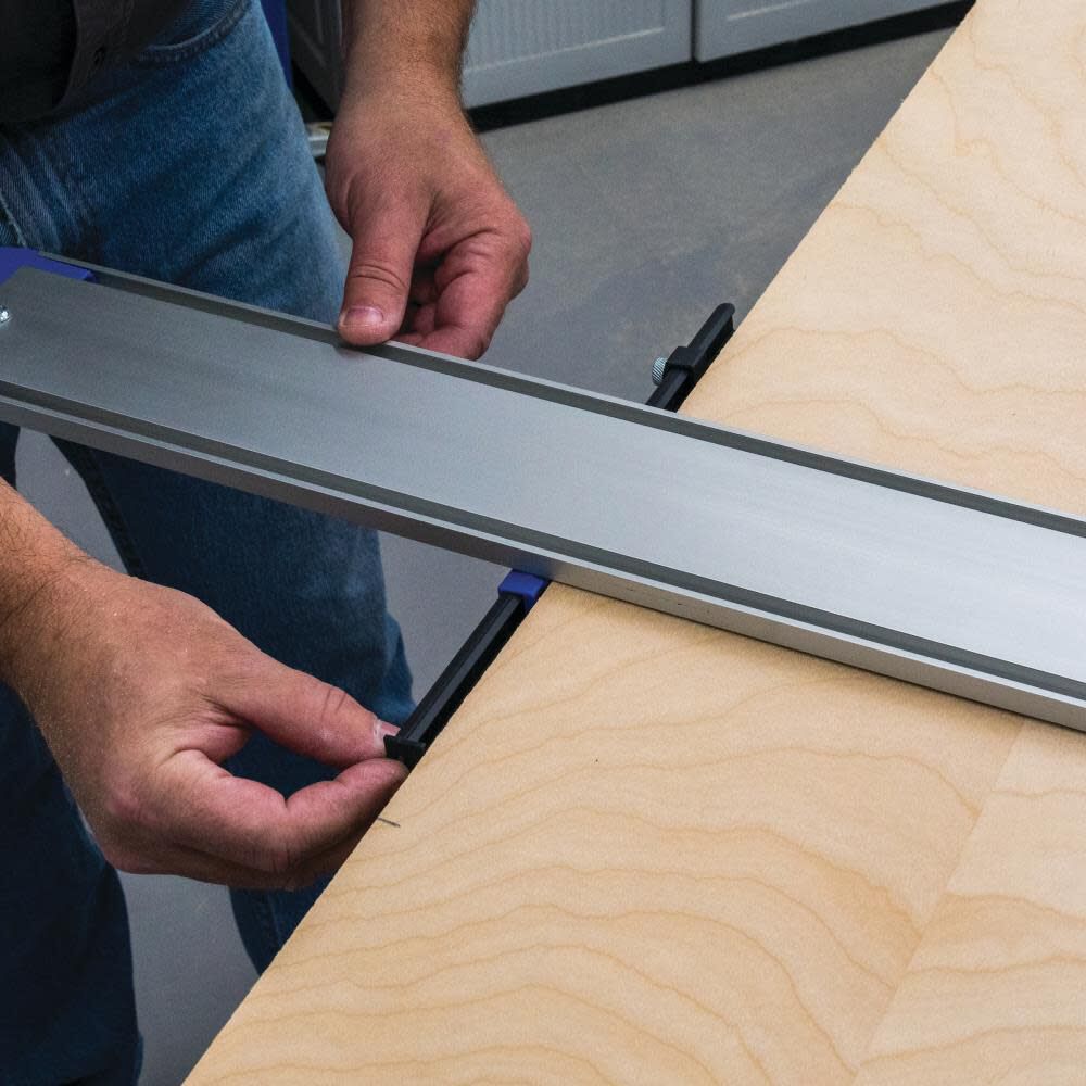 Adjustable Straight Edge Guide Track Kit, Silver, 29.25-in Height, 8-ft Material Capacity KMA4700