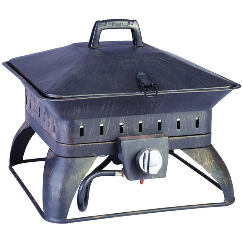 Fire Pit Porcelain/Steel Portable Square Propane SRGF11613