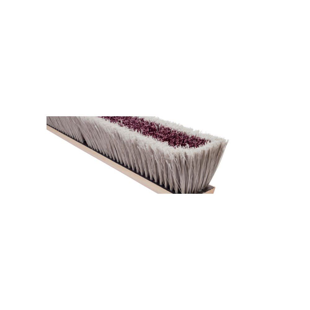 24 in Threaded Center/Silver Flagged Tip No. 35 Line Floor Brush Head 3536