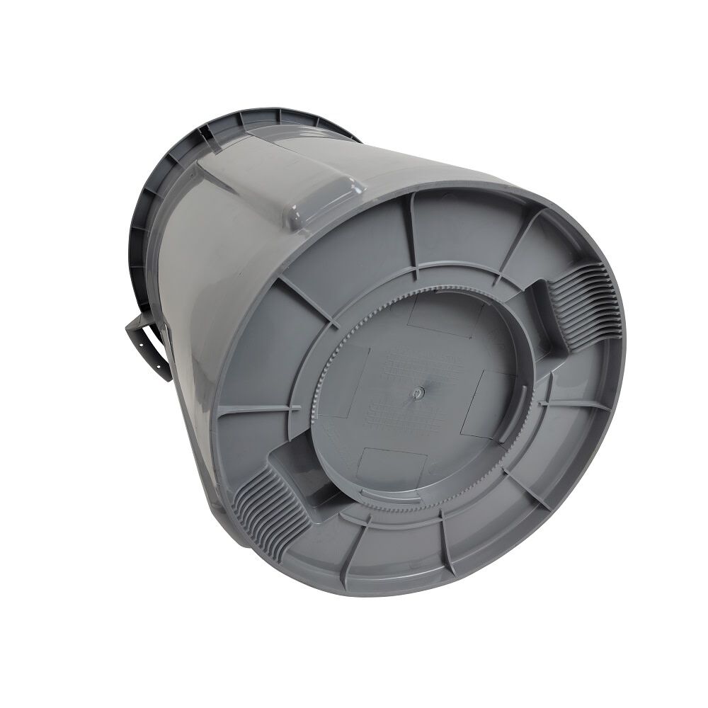 Pro Series Trash Can 55 Gallon Plastic Grey CMTC-C-55G