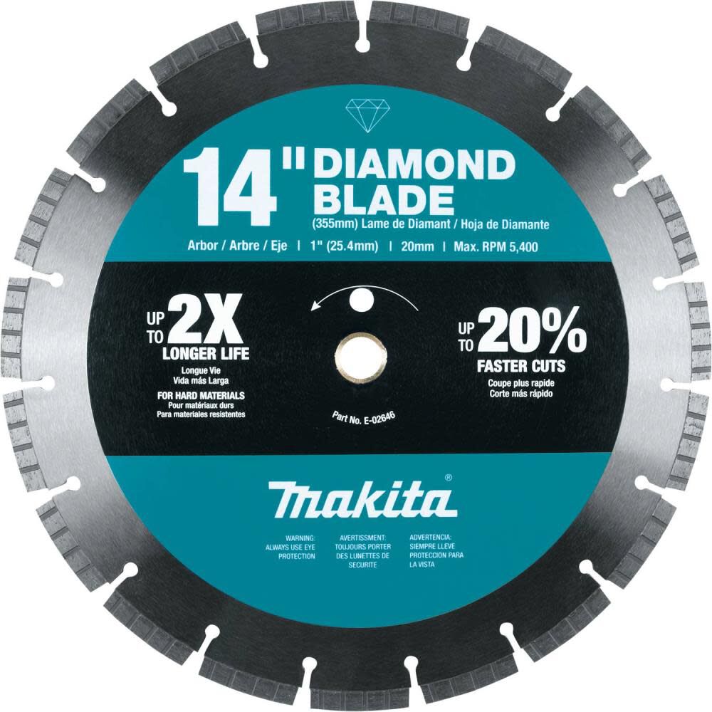 14 Inch Diamond Blade, Turbo, Hard Material E-02646