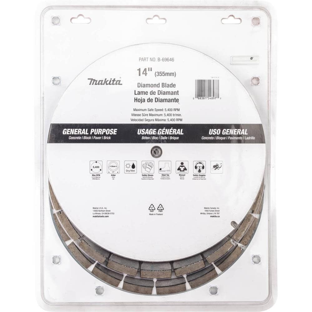 14in Diamond Blade Segmented General Purpose Contractor 3/pk B-69646