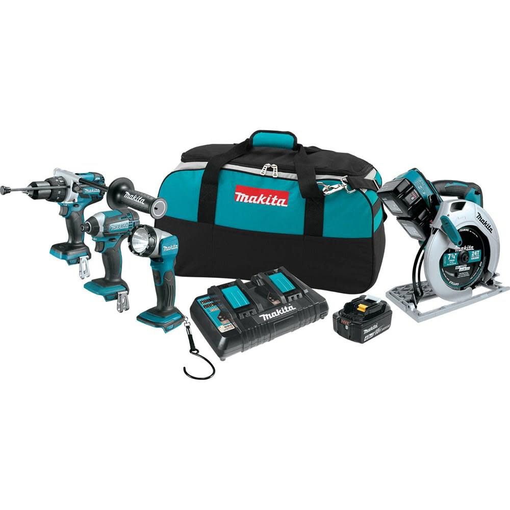18 Volt X2 LXT Lithium-Ion Cordless 4-Piece Combo Kit XT443PM