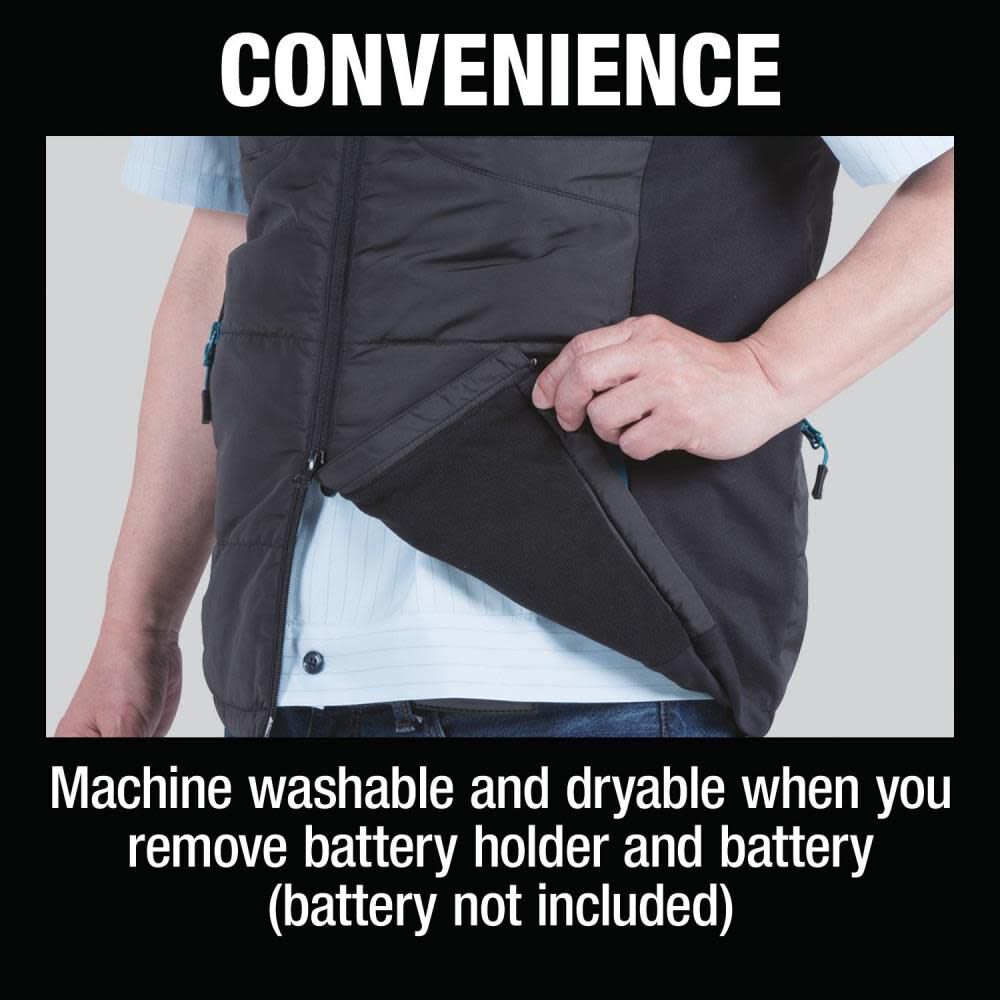 18V LXT Cordless Heated Vest Large Black (Bare Tool) DCV202ZL