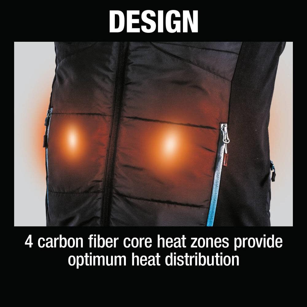 18V LXT Cordless Heated Vest Large Black (Bare Tool) DCV202ZL